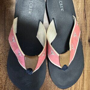 J Crew Vintage Women’s Martini Glass Thongs Flip Flops Size 7